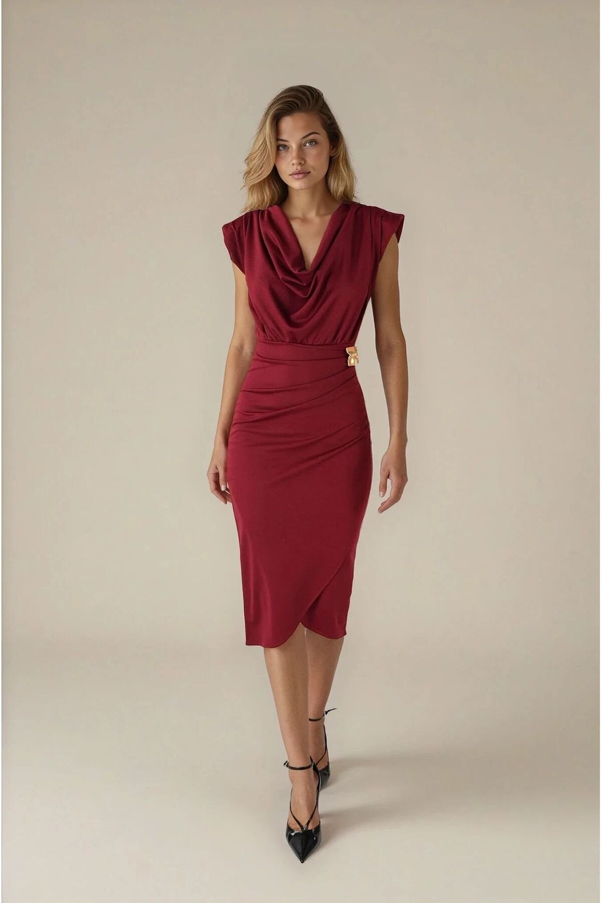 KADIN VATKALI DEGAJE YAKA BROŞLU ANVELOP KESİM ABİYE DÜĞÜN NİŞAN SÖZ DAVET MEZUNİYET BALO ELBİSESİ