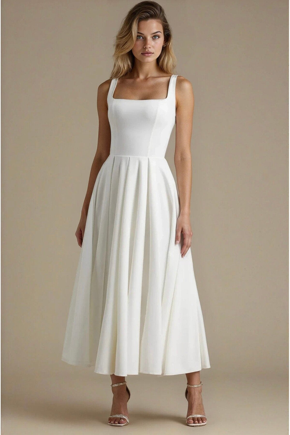 KADIN ATLAS KUMAŞ KLOŞ KESİM KALIN ASKILI UZUN DÜĞÜN NİŞAN SÖZ DAVET ELBİSESİ