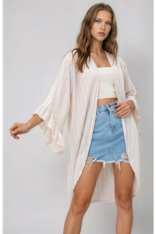 KADIN KOLLARI VOLANLI KUMAŞ ÖZELLİKLİ KİMONO