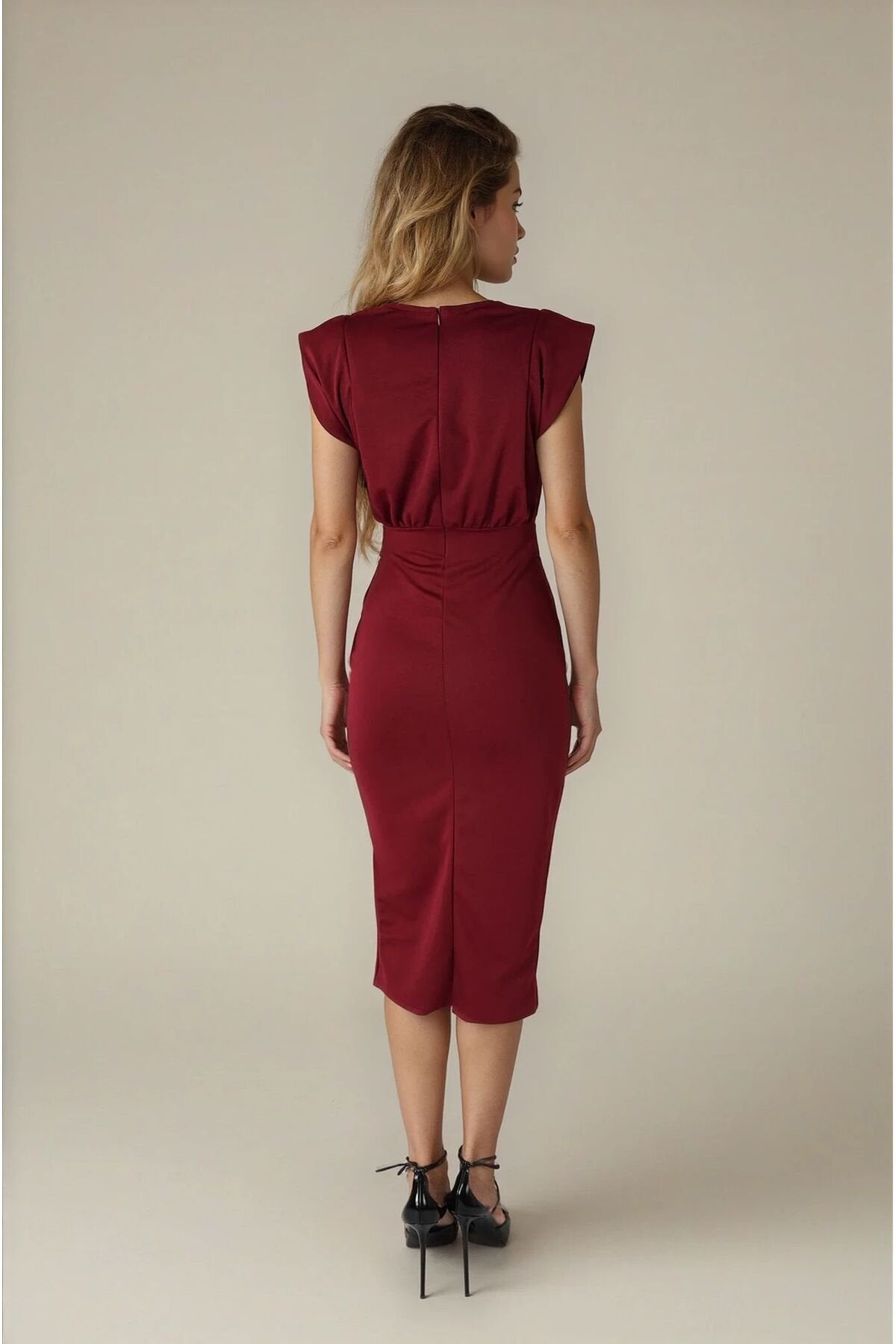 KADIN VATKALI DEGAJE YAKA BROŞLU ANVELOP KESİM ABİYE DÜĞÜN NİŞAN SÖZ DAVET MEZUNİYET BALO ELBİSESİ