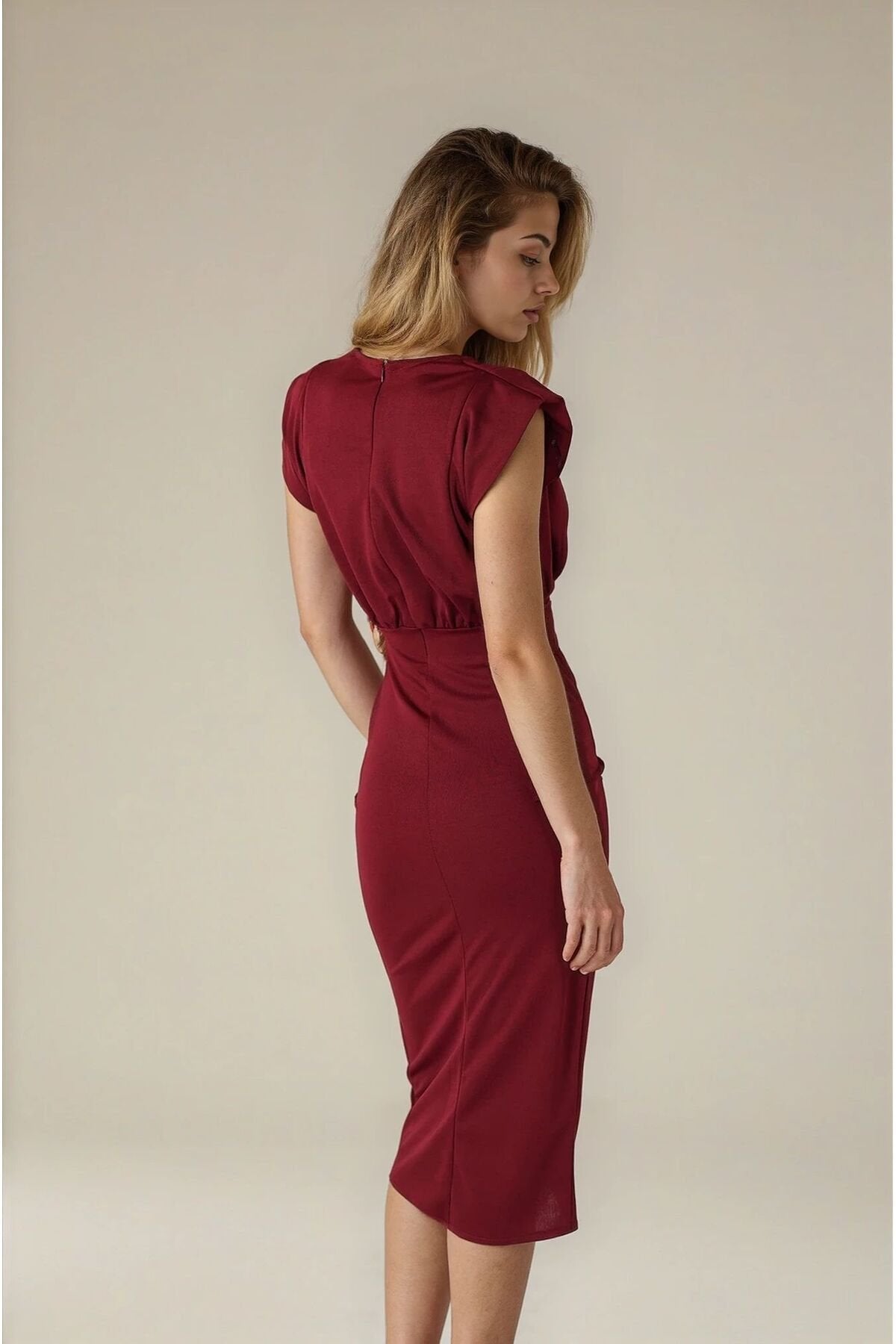 KADIN VATKALI DEGAJE YAKA BROŞLU ANVELOP KESİM ABİYE DÜĞÜN NİŞAN SÖZ DAVET MEZUNİYET BALO ELBİSESİ